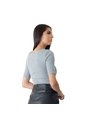 Body Manga Semilarga Dkny Gris Para Mujer de Dkny