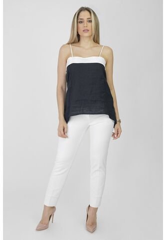 Top Dkny Original Negro/Blanco Para Mujer Dkny