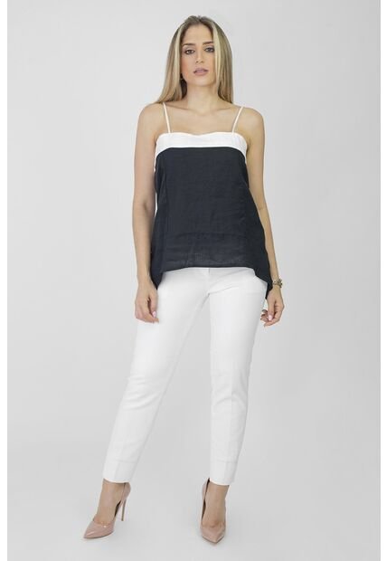 Top Dkny Original Negro/Blanco Para Mujer