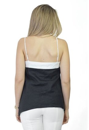 Top Dkny Original Negro/Blanco Para Mujer