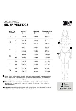 Vestido DKNY Mujer Elegante Casual Color Negro Modelo YX0
