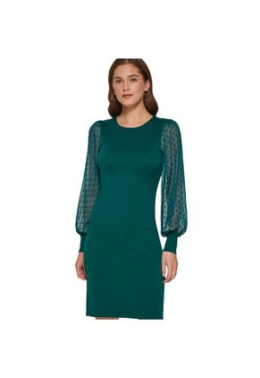 Vestido Dkny Fg5 Verde Para Mujer