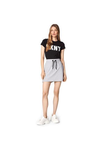 Faldas Dkny Para Mujer Plg Gris Casual Con Algodón Comodo Dkny