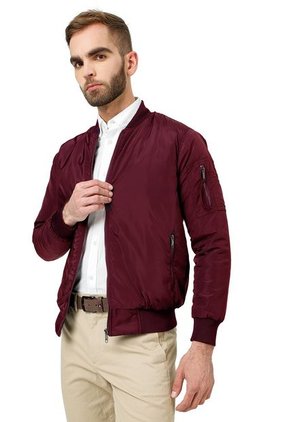 Chaqueta Bomber Preacolchada Vinotinto Dougger LUCCA
