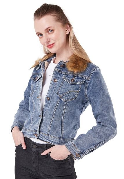 Chaqueta De Jean Mujer Indigo Dougger TAYLOR