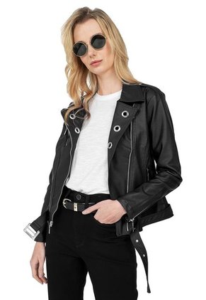 Chaqueta En Cuerina Negra Dougger GREACE