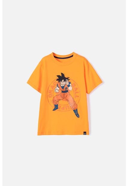 Camiseta De Dragon Ball Manga Corta Naranja Para Niño 6