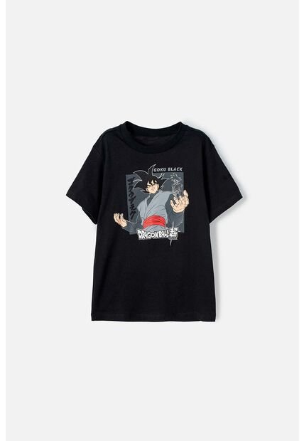 Camiseta De Dragon Ball Manga Corta Negra Para Niño 6