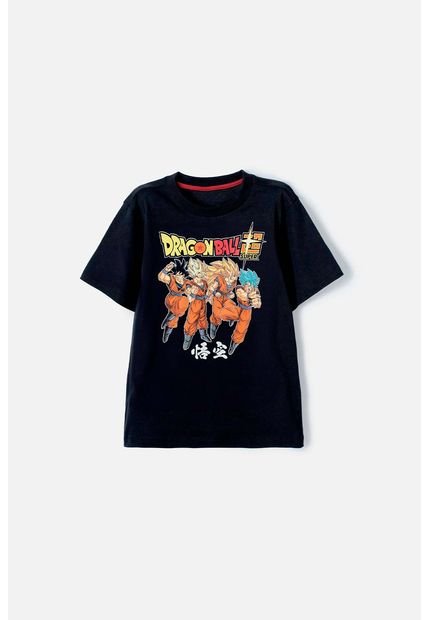 Camiseta De Niño, Manga Corta Negra  De Dragon Ball Toei Animation Inc 6