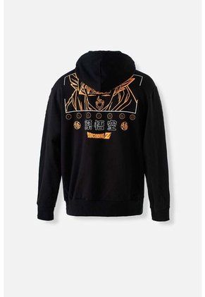 Buzo De Dragon Ball Z Cerrado Con Capucha  Negro Para Hombre L