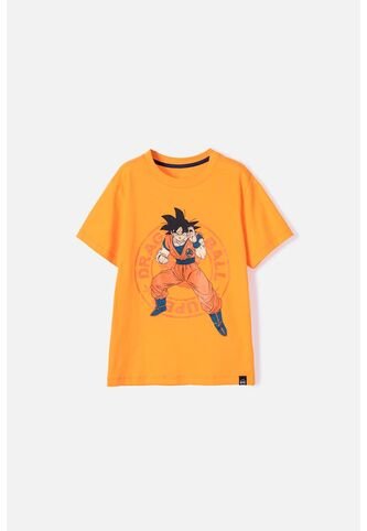 Camiseta De Dragon Ball Manga Corta Naranja Para Niño 12 DRAGON BALL