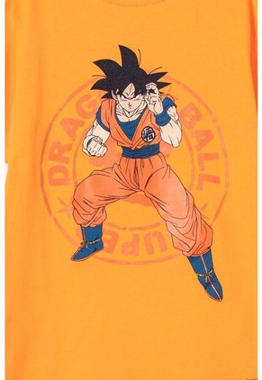 Camiseta De Dragon Ball Manga Corta Naranja Para Niño 12