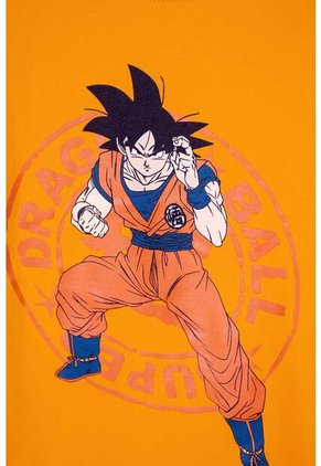 Camiseta De Dragon Ball Manga Corta Naranja Para Niño 12