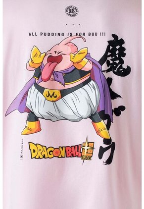 Camiseta De Dragon Ball  Super Rosada Manga Corta Para Hombre L