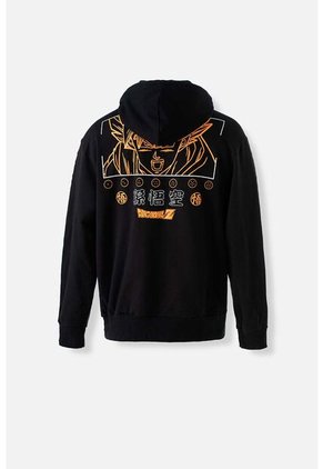 Buzo De Dragon Ball Z Cerrado Con Capucha  Negro Para Hombre M