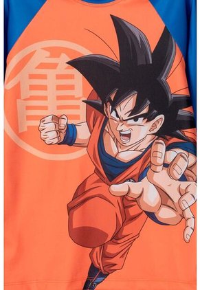 Camiseta De Baño De Dragon Ball Z Manga Corta Azul Y Naranja Para Niño 12