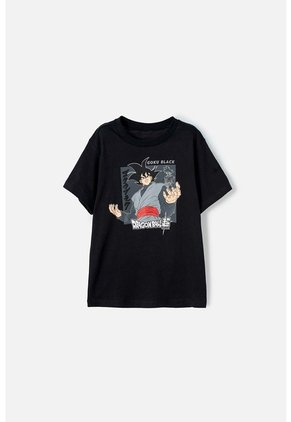 Camiseta De Dragon Ball Manga Corta Negra Para Niño 10