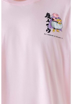Camiseta De Dragon Ball  Super Rosada Manga Corta Para Hombre XS