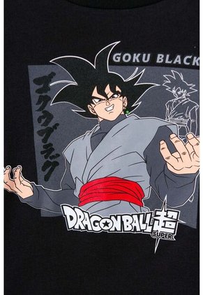 Camiseta De Dragon Ball Manga Corta Negra Para Niño 12
