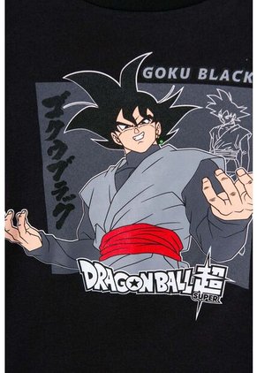 Camiseta De Dragon Ball Manga Corta Negra Para Niño 12