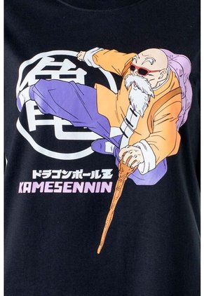 Camiseta De Dragon Ball Z Estampada Negra Para Mujer XS