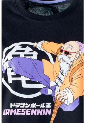 Camiseta De Dragon Ball Z Estampada Negra Para Mujer XS