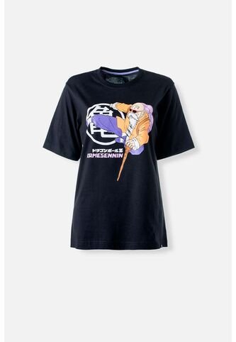 Camiseta De Dragon Ball Z Estampada Negra Para Mujer XS DRAGON BALL
