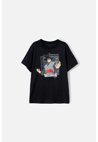 Camiseta De Dragon Ball Manga Corta Negra Para Niño 10 DRAGON BALL