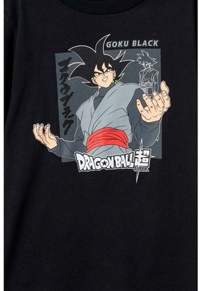 Camiseta De Dragon Ball Manga Corta Negra Para Niño 10