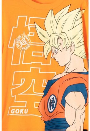 Pijama De Dragon Ball De Pantalón Largo Naranja Y Azul Para Niño 14