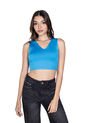 Top Basic Cuello V Para Mujer de DREAMER