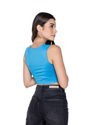 Top Basic Cuello V Para Mujer