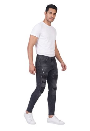 Jean Slim Fit Con Rotos Para Hombre