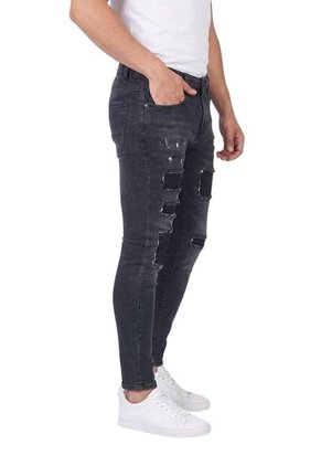 Jean Slim Fit Con Rotos Para Hombre