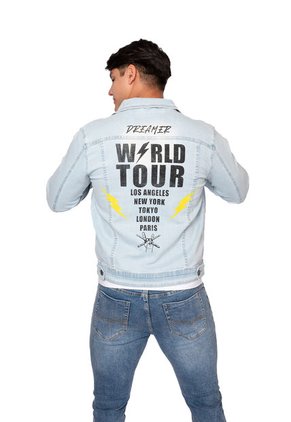 Chaqueta Denim Estampada