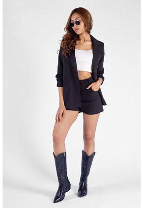 Set Blazer + Short Beige Para Mujer