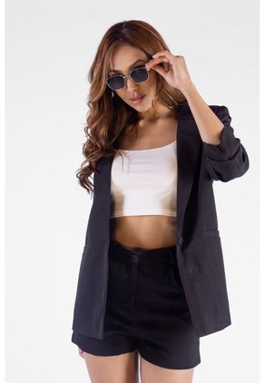 Set Blazer + Short Beige Para Mujer