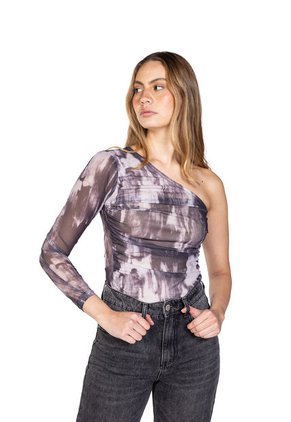 BLUSA ASIMÉTRICA MANGA LARGA