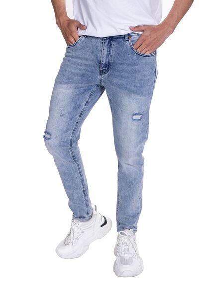 Jean Slim Fit Con Desgaste