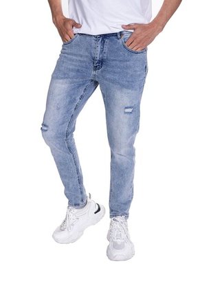Jean Slim Fit Con Desgaste