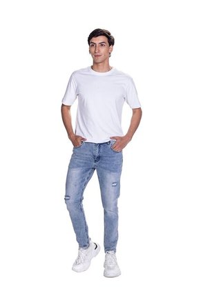 Jean Slim Fit Con Desgaste