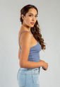 Top Triangular De Tiras Azul Para Mujer de DREAMER