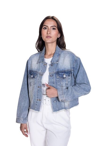 Chaqueta Denim Para Mujer