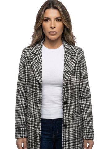 Abrigo Paño Con Solapa A Cuadros DREAMER