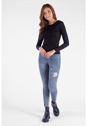 Jersey Básico Ajustado Para Mujer