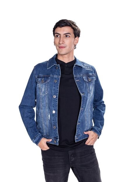 Chaqueta Denim Con Diseño Para Hombre