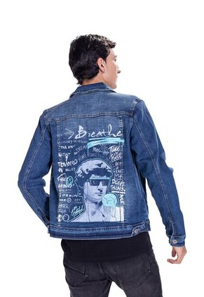 Chaqueta Denim Con Diseño Para Hombre