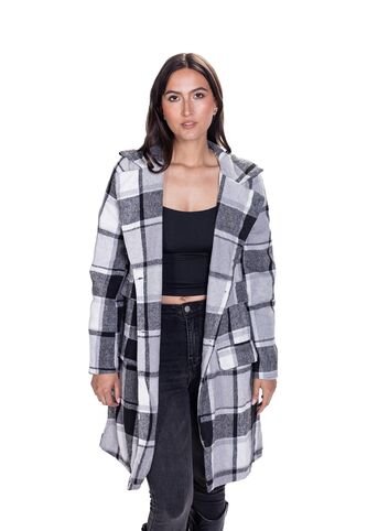 Abrigo Paño Con Solapa A Cuadros DREAMER