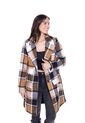 Abrigo Paño Con Solapa A Cuadros de DREAMER