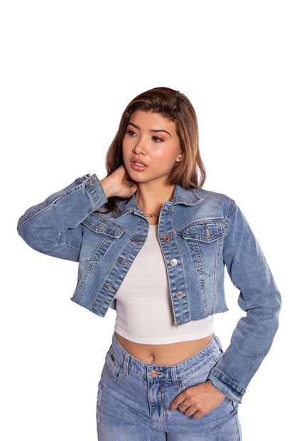 Chaqueta Denim Cropped